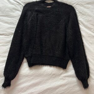 Fuzzy Black Sweater
